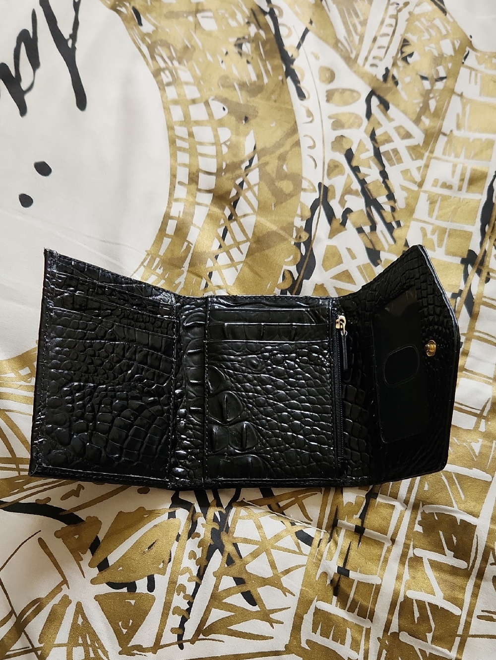 BRAHMIN Small Veronica Black Melbourne Leather Wallet - Picture 3 of 9